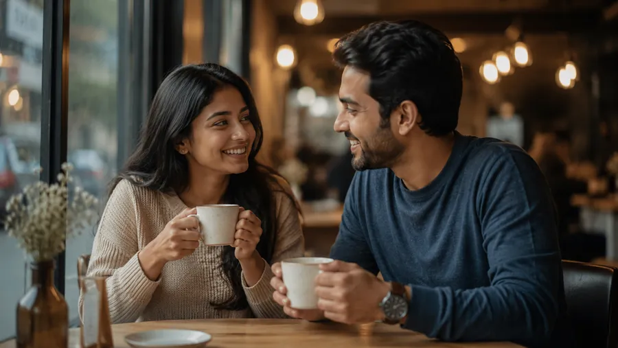 Couple at cafe